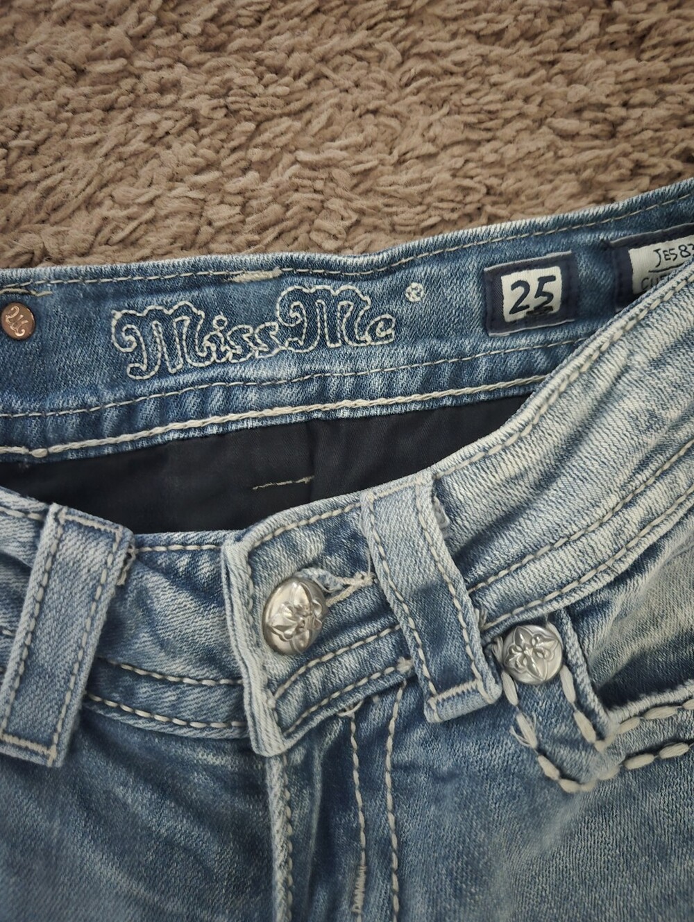 Miss Me Light Blue Distressed Denim Jeans